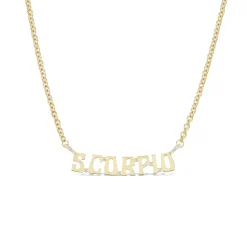 Medium "SCORPIO" Nameplate Necklace