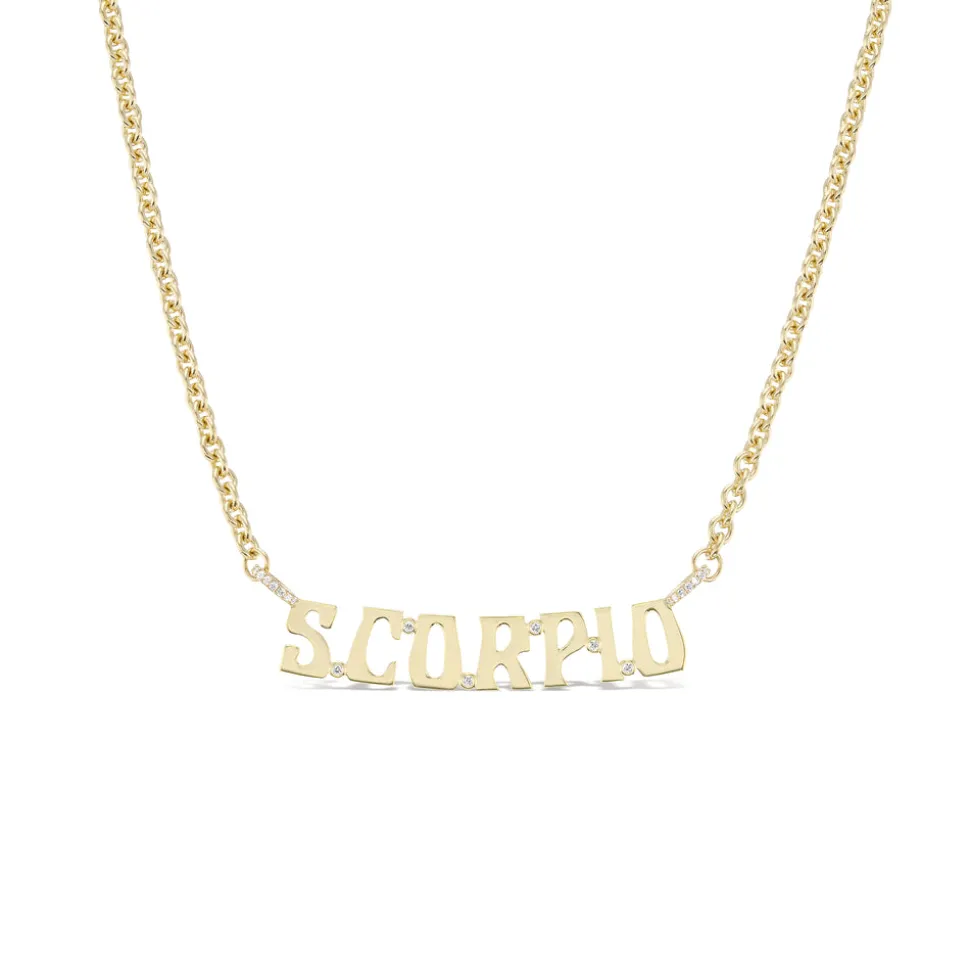 Medium "SCORPIO" Nameplate Necklace