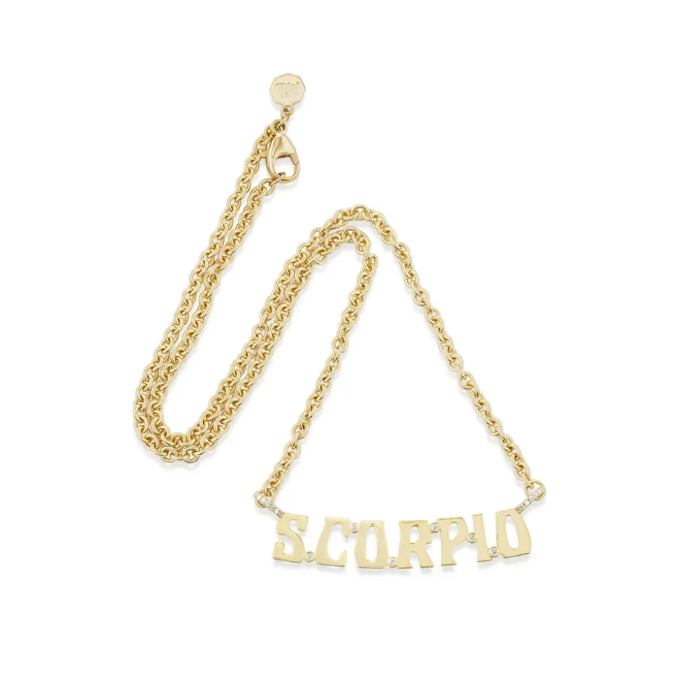 Medium "SCORPIO" Nameplate Necklace