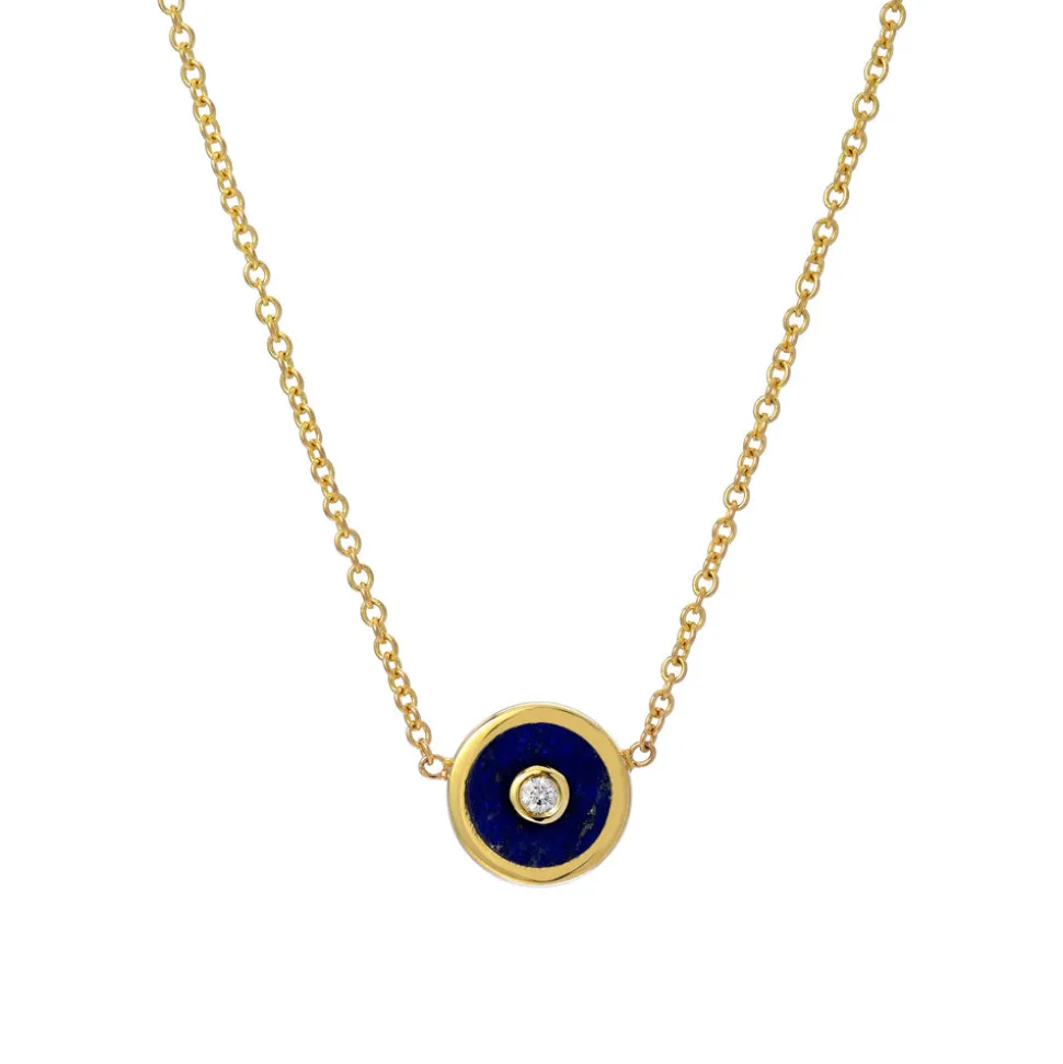 Mini Compass Pendant - Lapis