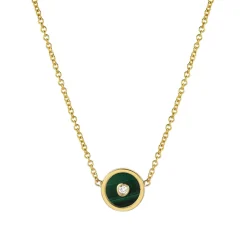 Mini Compass Pendant- Malachite
