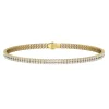 Mini Double Yellow Gold & Diamond Invisible Tennis Bracelet