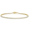 Mini Yellow Gold & Diamond Invisible Tennis Bracelet