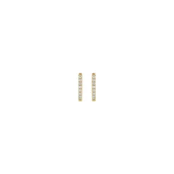 13mm Diamond Huggie Earrings
