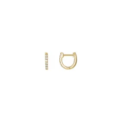 10mm Diamond Huggie Earrings