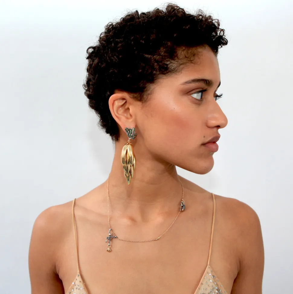 Monkey Bunch Banana Earrings