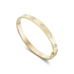 Multi-Shape Diamond Bangle
