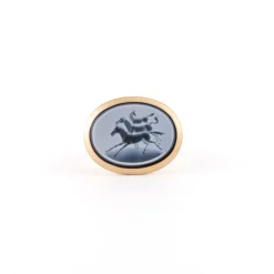 Onyx Horse Cameo Ring