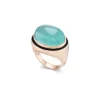 Oval Aquaprase Cabochon Ring