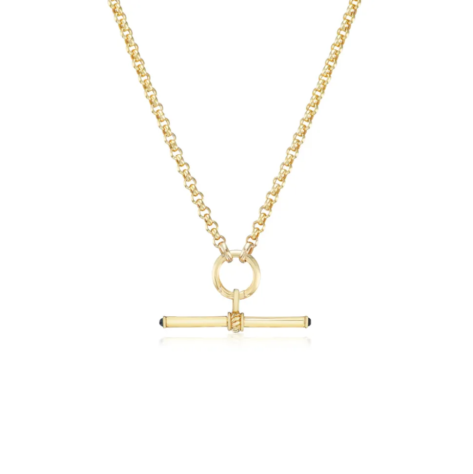 Plain Gold T-Bar Pendant