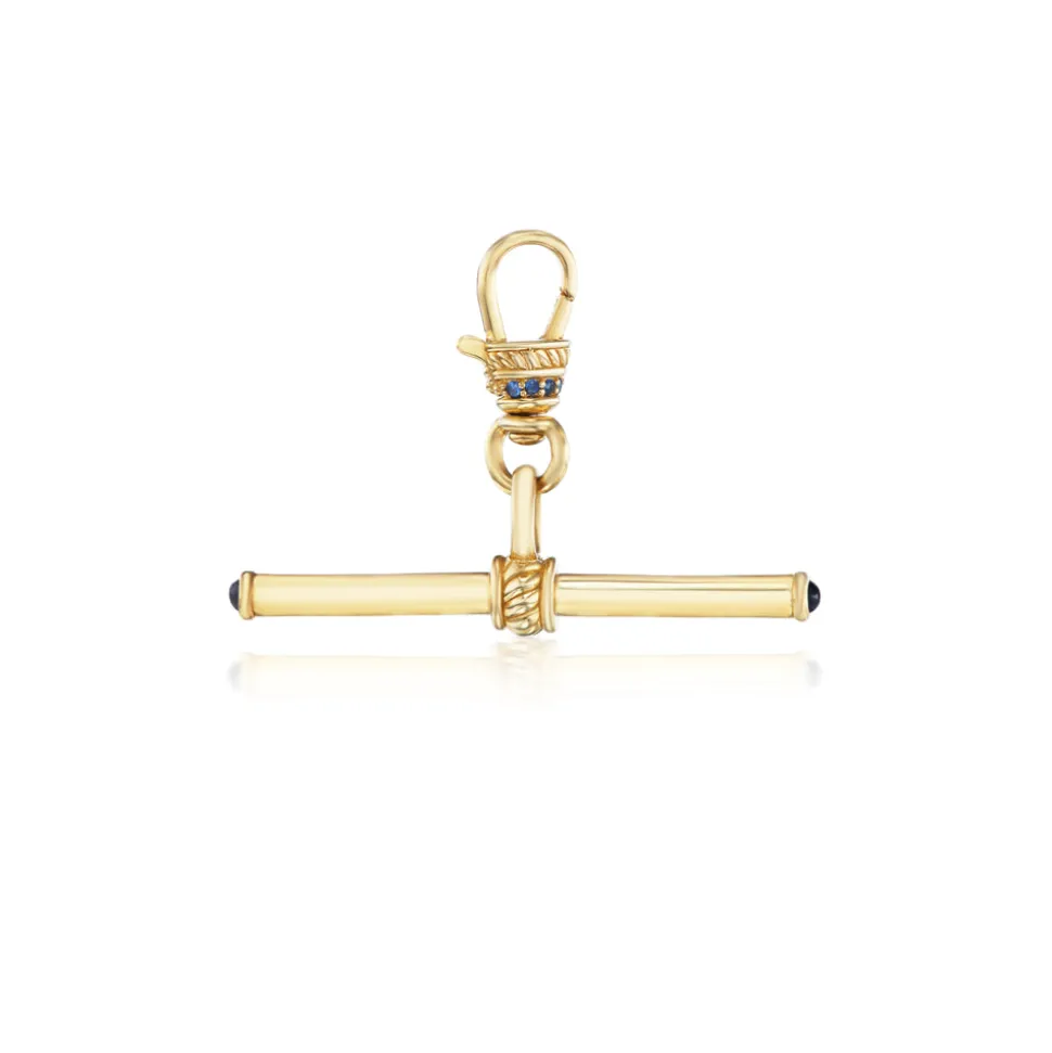 Plain Gold T-Bar Pendant with Anchor