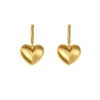 Puff Heart Charm Earrings