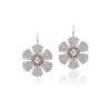 Rose Gold Diamond Flower Earrings