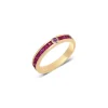 Ruby & Amethst Mega Ray Stacker Ring