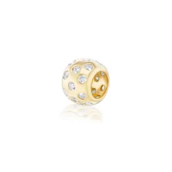 Scattered Diamond Rondelle Bead