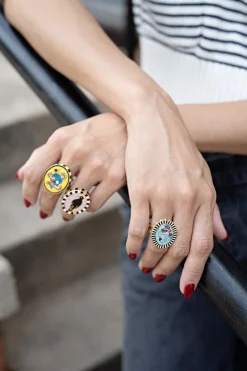 Skull & Snake Enamel Ring
