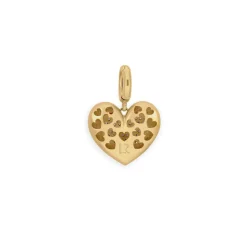 Small Diamond Pave Heart Charm