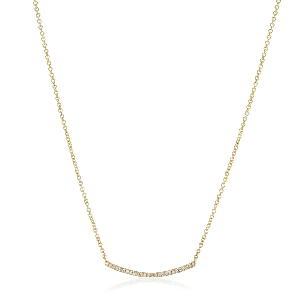 Small Diamond Smile Necklace