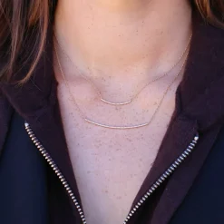Small Diamond Smile Necklace