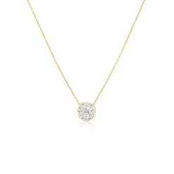 Small Illusion Round Diamond Pendant