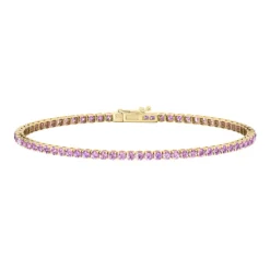 Small Invisible Pink Sapphire Bracelet