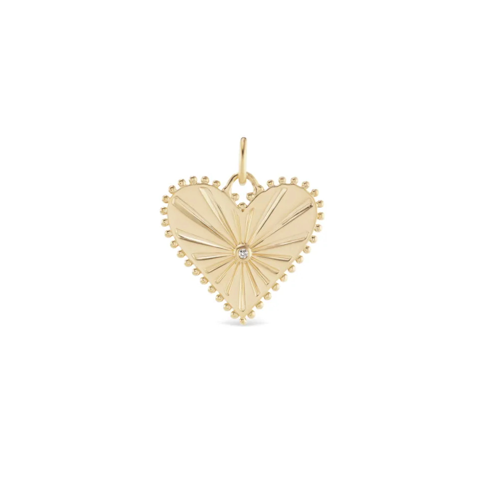 Small Pour Toujours Heart Charm