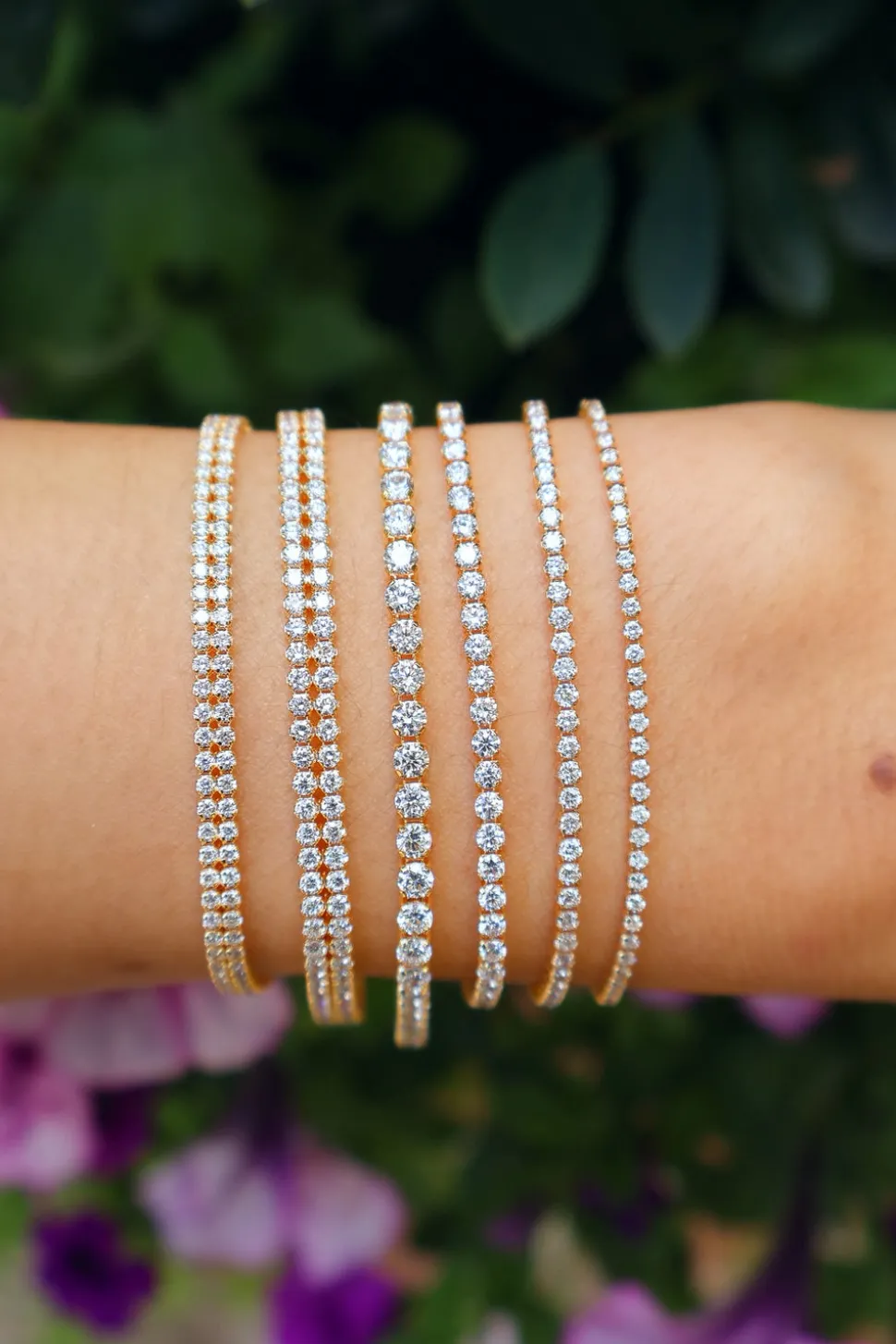 Small White Gold & Diamond Invisible Tennis Bracelet