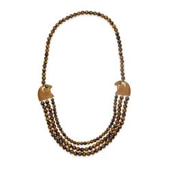 3-Strand Tiger's Eye Horus Necklace