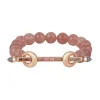 Strawberry Beryl & Peach Tourmaline Chakra Bracelet