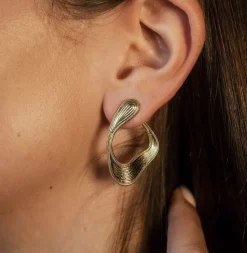 Stream Lines Loop Earrings