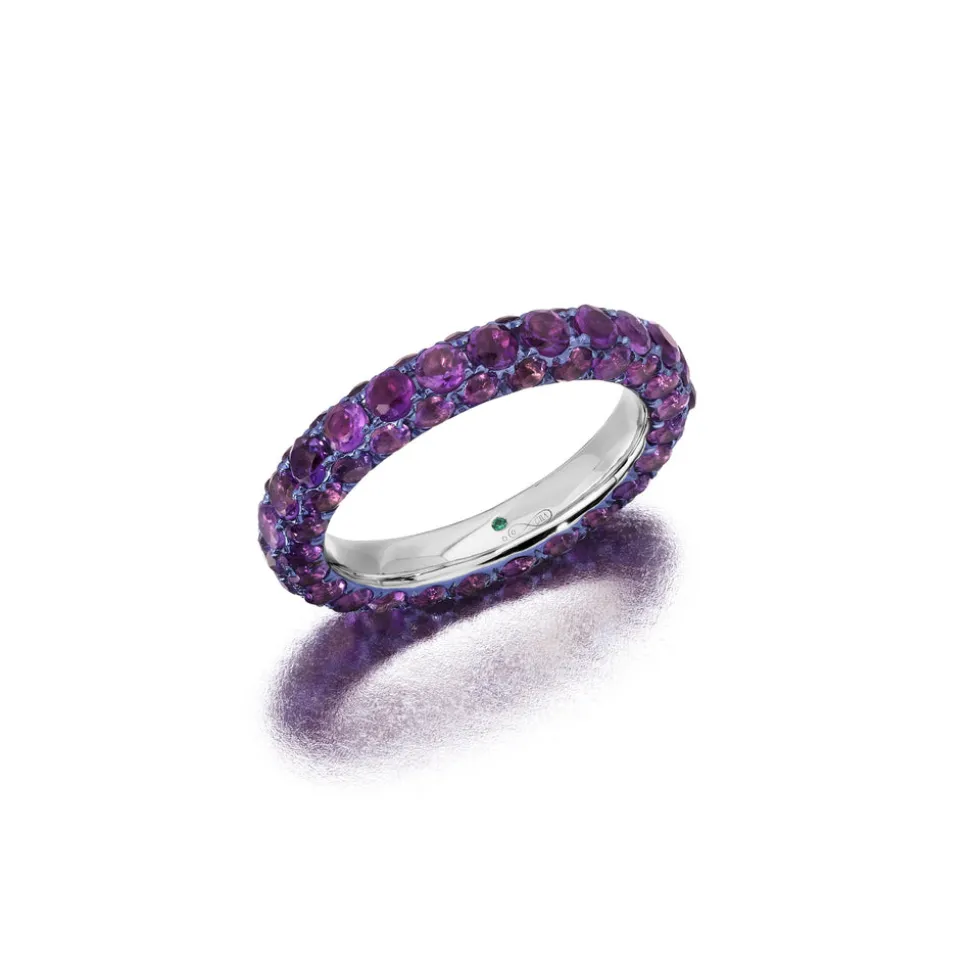 Three Sided Amethyst Ring
