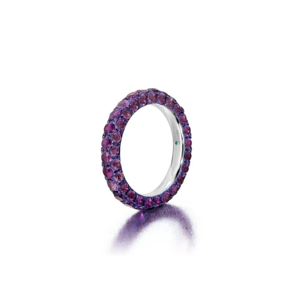 Three Sided Amethyst Ring