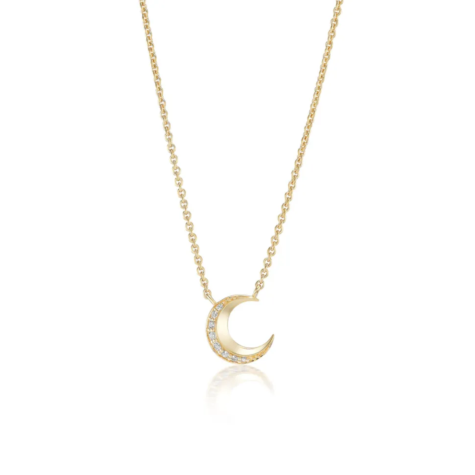 Tiny Crescent Moon Pendant