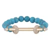 Turquoise & Gold Bar Diamond Beaded Chakra Bracelet