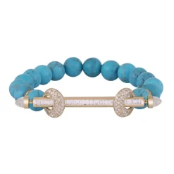 Turquoise and Diamond Chakra Bracelet