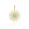 Turquoise Chubby Sunflower Pendant