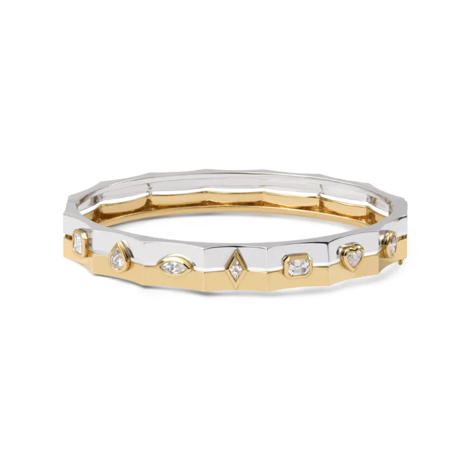 Two-Tone Eyet Diamond Bracelet