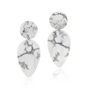 Variscite "Lightening" Earrings with Diamonds