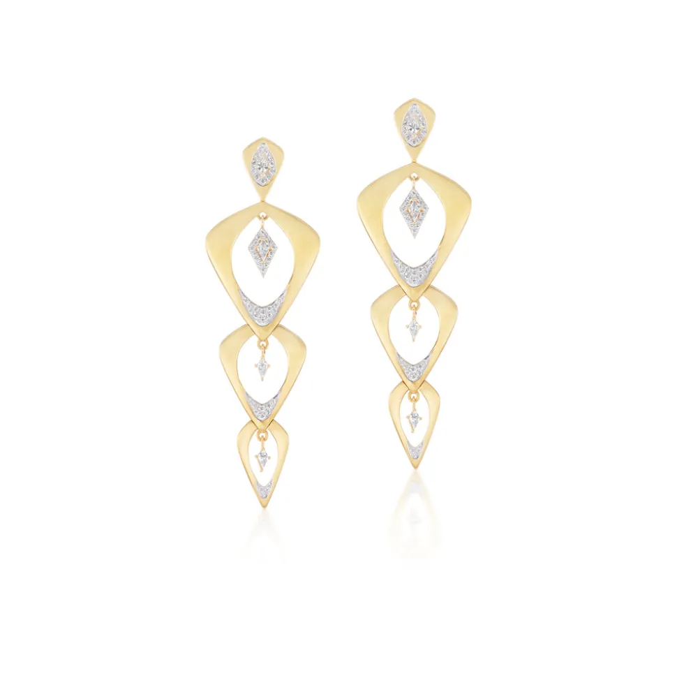 Wicker Kite Diamond Earrings