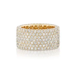 Wide Pavé Diamond Band