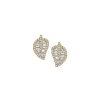 Yellow Gold Small Leaf Studs